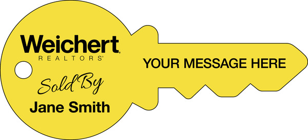 Key Shaped Agent Sign Panel, 16h x 35w, 4mm Corrugated Plastic